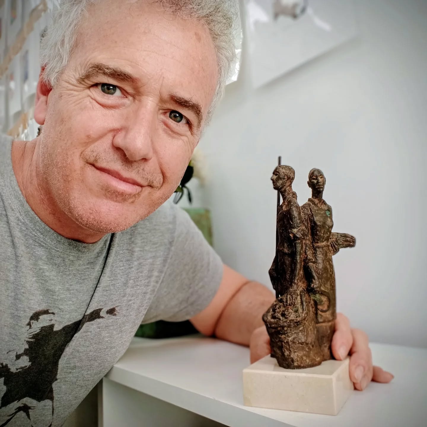 Dos figuras — bronce a la cera perdida